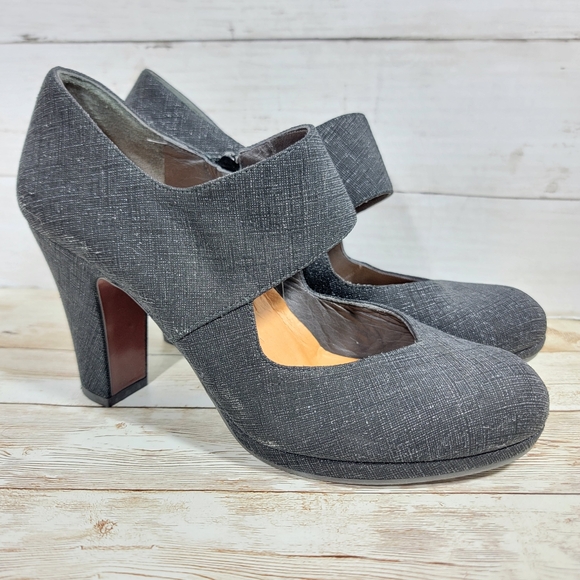 Chie Mihara Mary Jane Heels In Tweed And Leather EU 39 - Picture 1 of 11